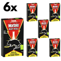 6x MORTEIN RAT KILL LARGE-300G-KILLS RATS AND MICE IN ONE FEED