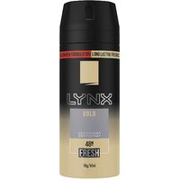 Lynx 165mL Gold Deodorant Body Spray up to 48H Long Lasting Freshness