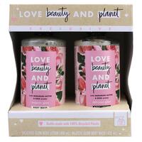 Love and Beauty Planet 2pk 400ml Body Lotion & Body Wash with Murumuru Butter & Rose Aroma