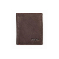 Zippo Mens Genuine Leather Wallet Vertical - Brown