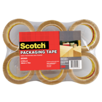 6x Scotch 3M Packaging Tape Brown - 48mm x 75m