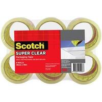 6x Scotch 3M Packaging Tape Super Clear - 48mm x 50m