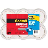 6x Scotch 3M Heavy Duty Shipping Tape Clear - 48mm x 75m