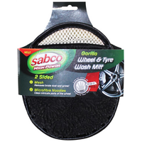Sabco High Power Gorilla Wheel & Tyre Wash Mitt 2 Sided Mesh & Microfibre Sponge
