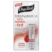 ChapStick 3.5g Total Hydration Coral Blush Tint Lip Balm - Natural