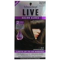Schwarzkopf Live Salon Gloss Permanent Hair Colour 5-0 - Espresso Brown