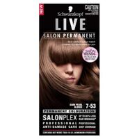 Schwarzkopf Live Salon Permanent Hair Colouration - 7-53 Dark Pearl Blonde