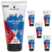 6x Schwarzkopf Live Colour Boost Shampoo 150ml - Blue
