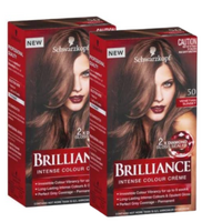 1 Pack of 2 Schwarzkopf Brilliance Intense Hair Colour Creme Twin Pack 50 - Venetian Sunset