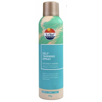 Le Tan Self Tanning Spray Coconut Water Streak Free/Natural Looking Skin 175g