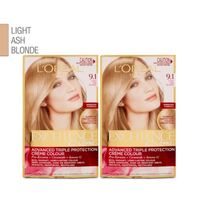 2x L'Oréal Paris Excellence Crème Hair Colour - 9.1 Light Ash Blonde