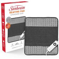 Sunbeam Heat Pad Therapeutic Electric Heating Wrap Soothing Muscle Tension - Black/Grey