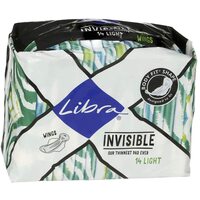 Libra 14pk Light Invisible Absorbent Thin Pads w/Wings Hygiene Protection