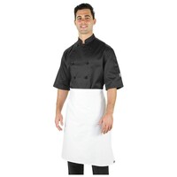 Pro Chef 3/4 Waist Apron - White - No Pocket (86cm x 70cm)