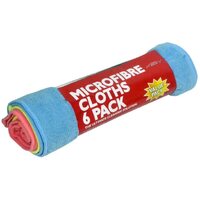 Clean Scene Pk6 Microfibre Cleaning Cloths 300mm x 400mm - Assorted Colours