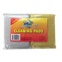 1 Pack of 4 Kwik Life Home Cleaning Pads Brush Scrubber Sponge Scourer