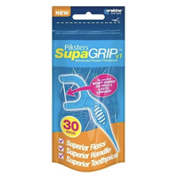 Piksters Supa Grip Advanced Flosser/Toothpick Gentle on Gums- 1 Pack of 30
