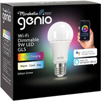 Mirabella Genio Smart home Wi-Fi RGB Colour Changing Light Bulb 9W E27 Screw