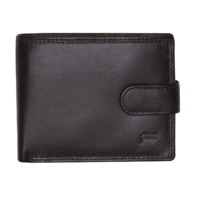 Futura Men's RFID Leather Coin Fold Over Wallet - Brown