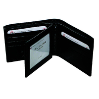 Futura Men's RFID Leather Fold Over Wallet - Black