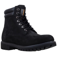Timberland Mens 6" Double Collar Boots Leather Shoes Lightweight - Black Nubuck