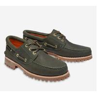 Timberland Mens Authentics 3 Eye Classic Leather Boat Shoes - Dark Green