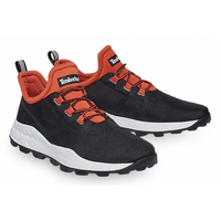 Timberland Mens Brooklyn Fabric Oxford Sneakers Shoes - Black Mesh with Orange