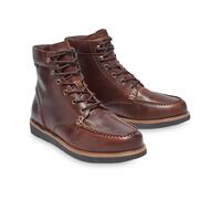 Timberland Mens Newmarket II 6-Inch Moc-Toe Leather Boot - Rust Full Grain
