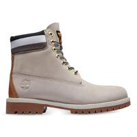 Timberland Mens 6-Inch Heritage Cupsole Boot Leather - Lt Tpe Nubuck with Black