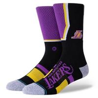Stance Men's Lakers Shortcut 2 Los Angeles Socks Basketball NBA - Purple