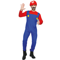 Mario Costume Bros Jumpsuit Adult Fancy Dress Cosplay Book Week Dress Up