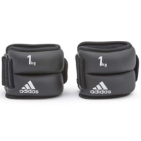 Adidas Ankle and Wrist Weights (2 x 1kg) Gym Workout Home - Black