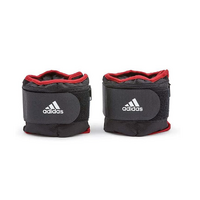 Adidas Adjustable Ankle Weights (2 x 2kg) Gym Training Workout - Black/Red
