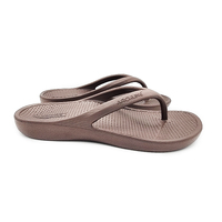 Archline Orthotic Foam Thongs Arch Support Flip Flops Orthopedic Rebound - Brown