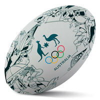 Summit Rugby Ball AOC Australian Olympics Iconic Rubber Game Size 5