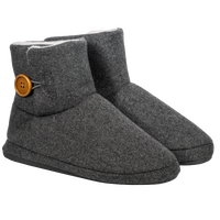 Archline Orthotic Ugg Boots Slippers Snugg Arch Support Warm Mini Button - Grey