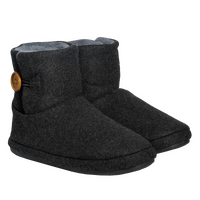 Archline Orthotic Ugg Boots Slippers Snugg Arch Support Warm Mini Button - Charcoal