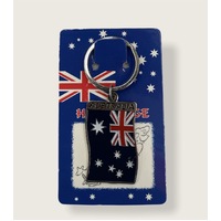 Australia Keychain Metal Aussie Flag Aus Keyring Key Ring