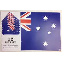 12pcs AUSTRALIA FLAG SET Coasters Placemats Table Drinks Beer Holder Souvenir