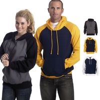 Men's Berkley Raglan Hoodie Overcoat Fleece Jumper Sweater Pullover Sweatshirt