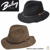 BAILEY Jackman 100% Wool Felt Travel Hat Warm MADE IN USA Crushable 1369 Fedora