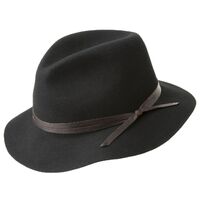 BAILEY Obie 100% Wool Felt Travel Hat Warm MADE IN USA Crushable 1371 Fedora