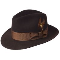 Bailey Gangster Vintage Fedora Hat 100% Wool Felt Classic - Cordova