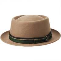 Bailey Mens Klaxon Pork Pie Hat for Autumn/Winter Season Hat - Tan