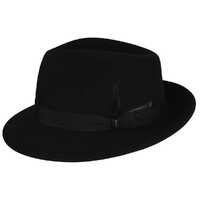 Bailey Mens Headey Litefelt Fedora Hat Elite Finish Style - Black