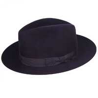 Bailey of Hollywood Mens Criss Fedora Hat Premium-Wool Finish - Black