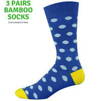 3x Pairs Men's Bamboozld Bamboo Socks Crew - Spots