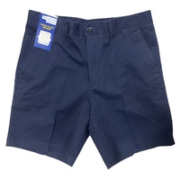 Men's 100% Cotton Shorts Work Casual Dress Short Chino - Navy