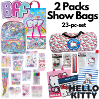 2 Packs Show Bags Hello Kitty w Duffel Bag + BFF Kids Girls w Backpack Showbags