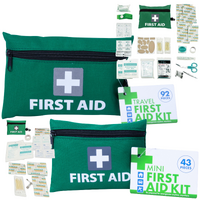 2x First Aid Kit 135pcs Big + Mini Emergency Medical Treatment Travel Set